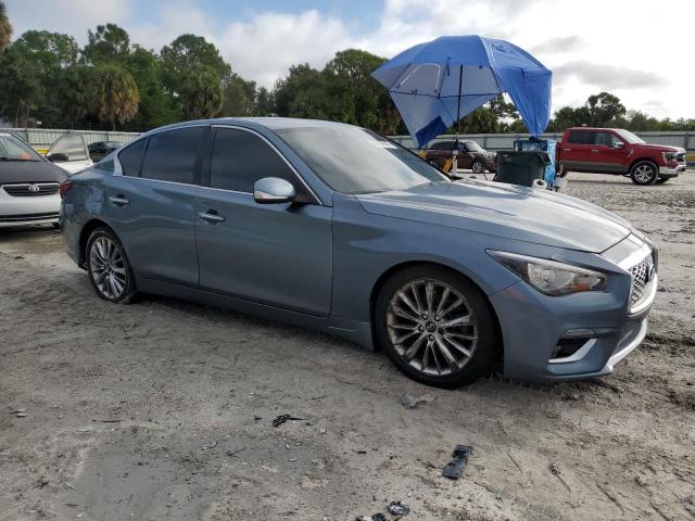 JN1EV7AP8JM359072 - 2018 INFINITI Q50 LUXE BLUE photo 4