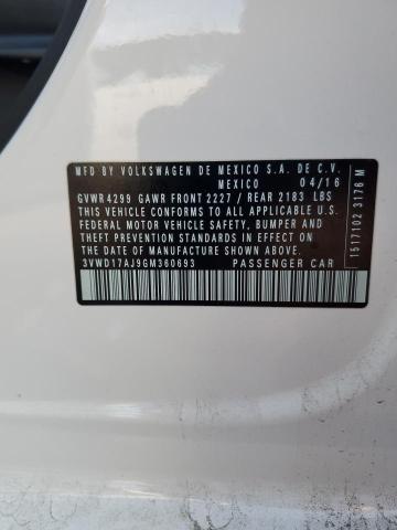 3VWD17AJ9GM360693 - 2016 VOLKSWAGEN JETTA SPORT 白色 照片 12