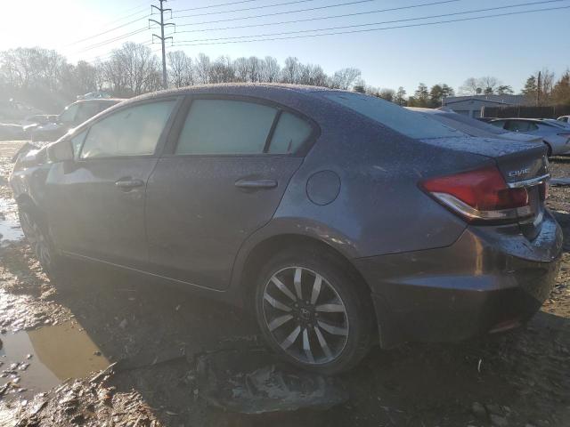 19XFB2F92FE053935 - 2015 HONDA CIVIC EXL ნაცრისფერი ფოტო 2