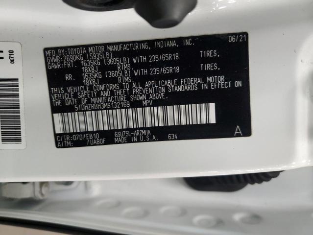 5TDHZRBH3MS132169 - 2021 TOYOTA HIGHLANDER XLE Ağ foto 14