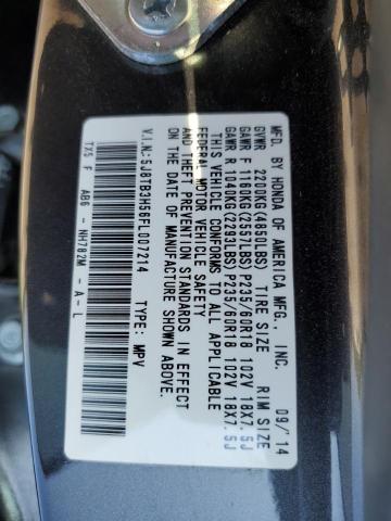 5J8TB3H56FL007214 - 2015 ACURA RDX TECHNOLOGY BLACK photo 13