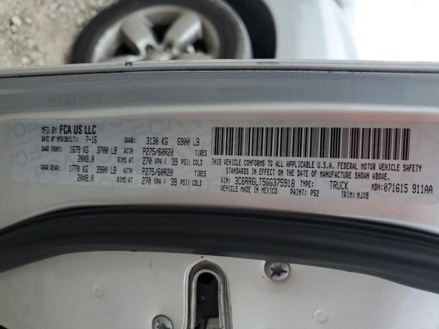 3C6RR6LT5GG375918 - 2016 RAM 1500 SLT SILVER photo 13