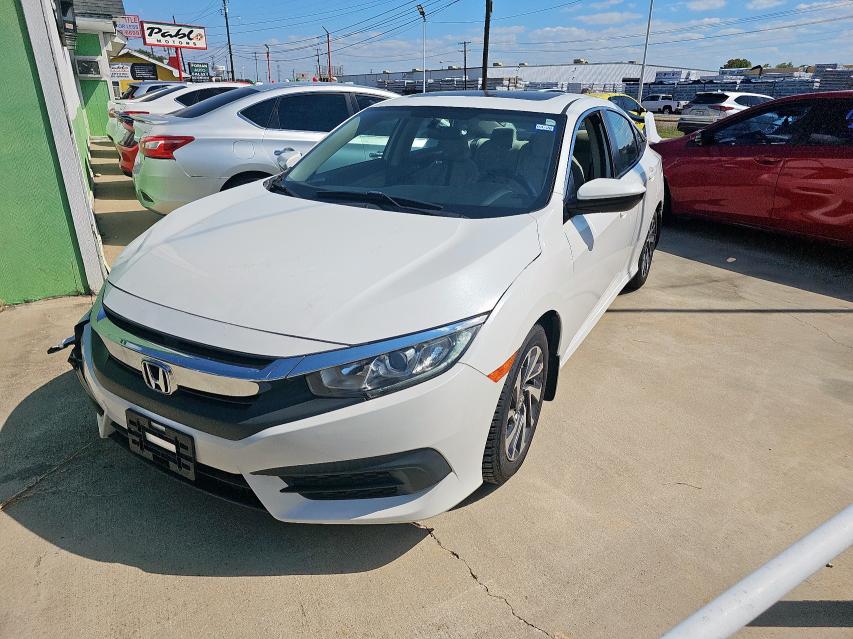 19XFC2F72HE065811 - 2017 HONDA CIVIC EX WHITE photo 2