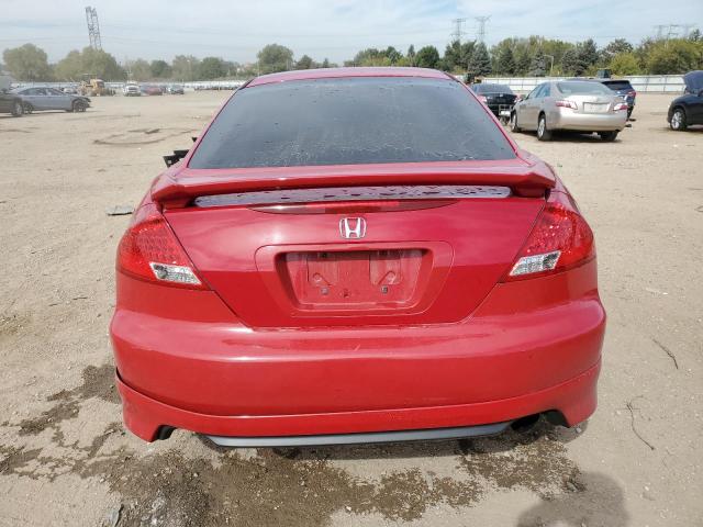 1HGCM727X7A022856 - 2007 HONDA ACCORD EX წითელი ფოტო 6
