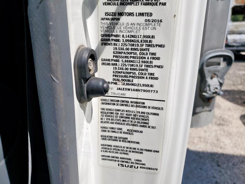 JALE5W168H7900773 - 2017 ISUZU NQR WHITE photo 14