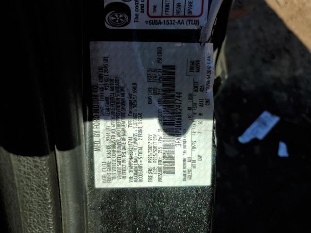 3FAHP0HA6BR241744 - 2011 FORD FUSION SE BLACK photo 12