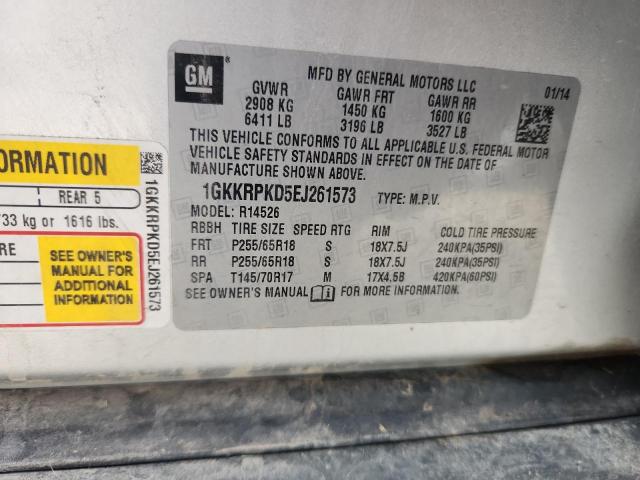 1GKKRPKD5EJ261573 - 2014 GMC ACADIA SLE GRAY photo 13