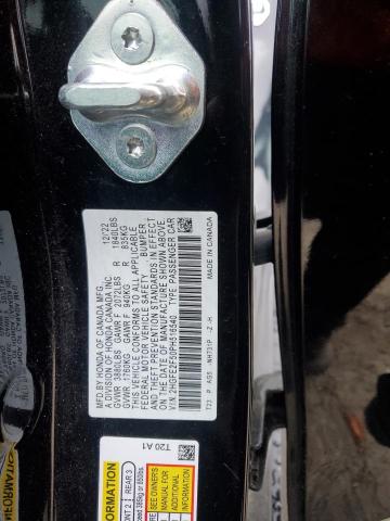 2HGFE2F50PH516540 - 2023 HONDA CIVIC SPORT Սև լուսանկար 12