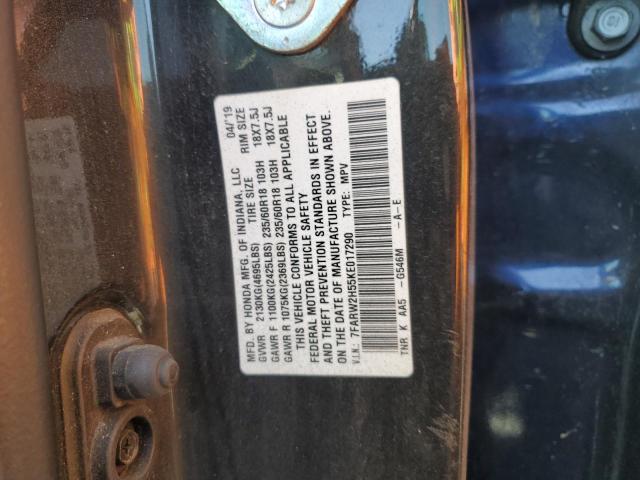 7FARW2H55KE017290 - 2019 HONDA CR-V EX BLACK photo 13