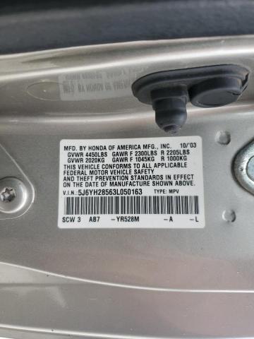 5J6YH28563L050163 - 2003 HONDA ELEMENT EX Bej foto 13