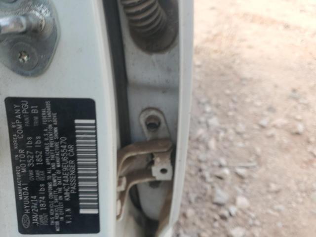 KMHCT4AE9EU655470 - 2014 HYUNDAI ACCENT GLS თეთრი ფოტო 12