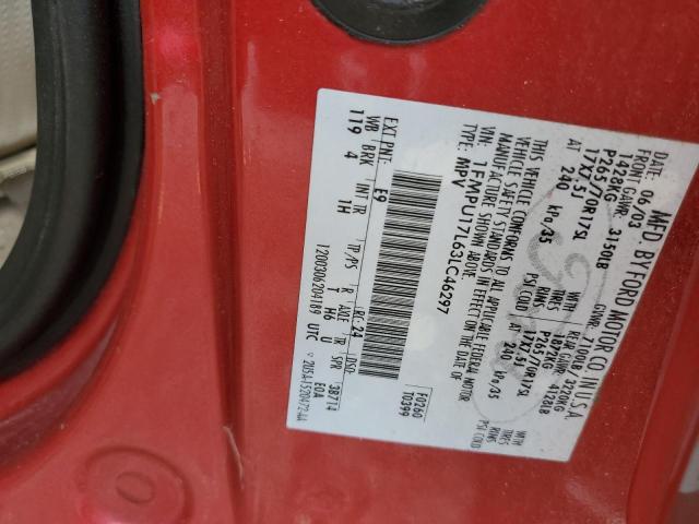 1FMPU17L63LC46297 - 2003 FORD EXPEDITION EDDIE BAUER 红色 照片 14