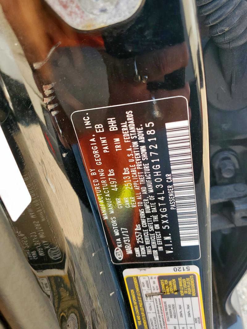 5XXGT4L30HG172185 - 2017 KIA OPTIMA LX 黑色 照片 12