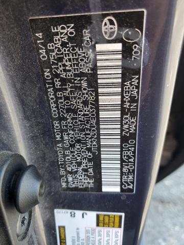 JTDKN3DU4E0377821 - 2014 TOYOTA PRIUS Сұр фото 12