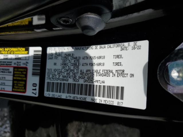 3TMEZ5CN3PM200460 - 2023 TOYOTA TACOMA DOUBLE CAB Schwarz Foto 12