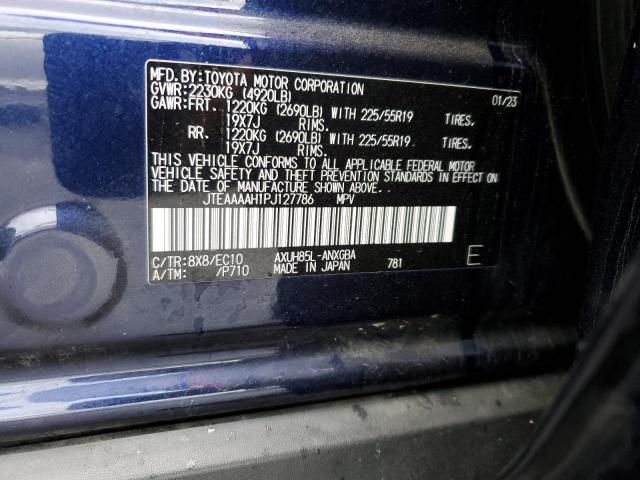 JTEAAAAH1PJ127786 - 2023 TOYOTA VENZA LE BLUE photo 12