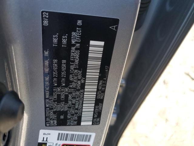 5TDGZRBH4NS246436 - 2022 TOYOTA HIGHLANDER XLE SILVER photo 14