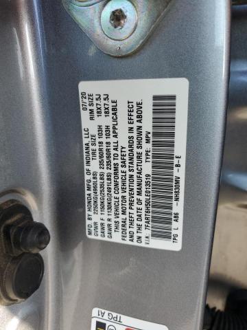 7FART6H50LE013519 - 2020 HONDA CR-V EX ვერცხლისფერი ფოტო 14