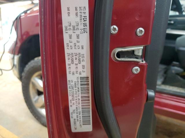 1C6RR7LM3FS687628 - 2015 RAM 1500 SLT წითელი ფოტო 12