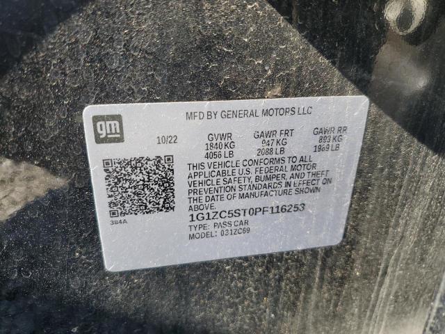 1G1ZC5ST0PF116253 - 2023 CHEVROLET MALIBU LS Siyah fotoğraf 12