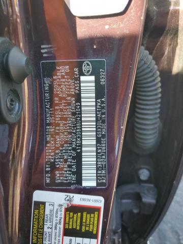 4T1BK3DB8BU421049 - 2011 TOYOTA AVALON BASE Bordo fotoğraf 12