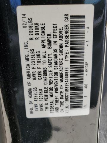 1HGCT1B82EA008679 - 2014 HONDA ACCORD EXL BLACK photo 13