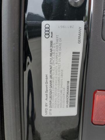 WUABWCF5XKA900108 - 2019 AUDI RS5 Czarny zdjęcie 13