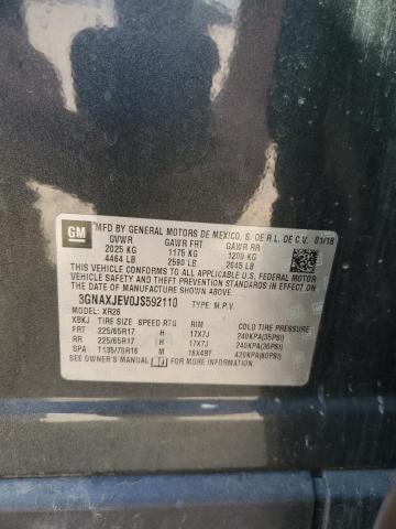 3GNAXJEV0JS592110 - 2018 CHEVROLET EQUINOX LT CHARCOAL photo 14