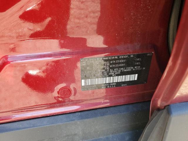 4T3RWRFV1PU104502 - 2023 TOYOTA RAV4 XLE RED photo 12