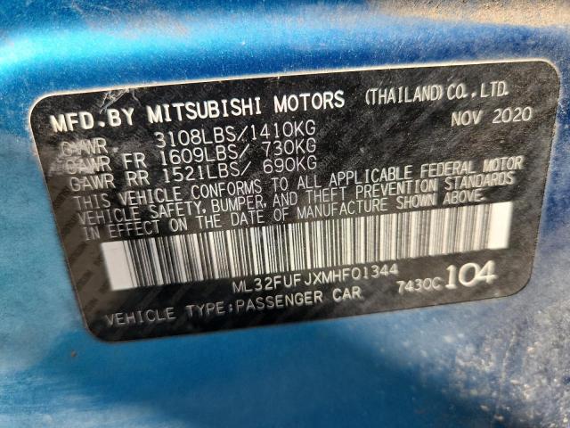 ML32FUFJXMHF01344 - 2021 MITSUBISHI MIRAGE G4 ES 蓝色 照片 12