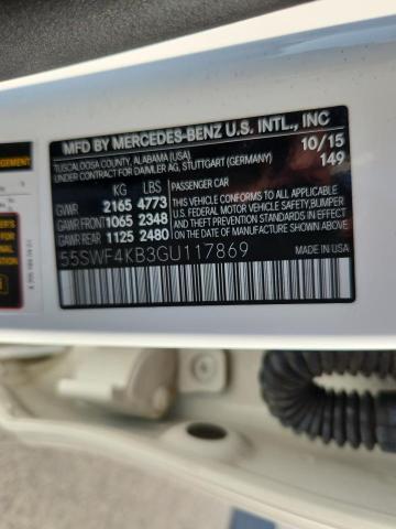 55SWF4KB3GU117869 - 2016 MERCEDES-BENZ C 300 4MATIC WHITE photo 12