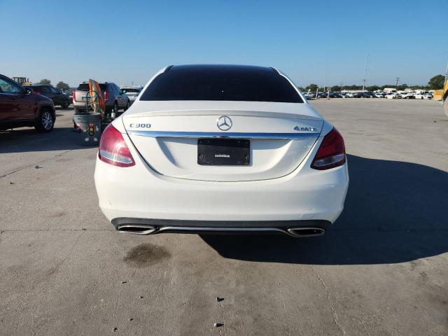 55SWF4KB3GU117869 - 2016 MERCEDES-BENZ C 300 4MATIC WHITE photo 6