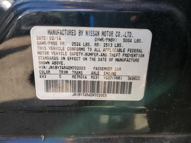 JN1BV7AR4EM702003 - 2014 INFINITI Q50 BASE 黑色 照片 12