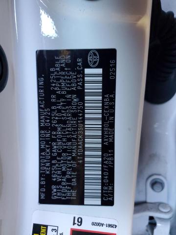 4T1DAACK3SU144750 - 2025 TOYOTA CAMRY XSE თეთრი ფოტო 12