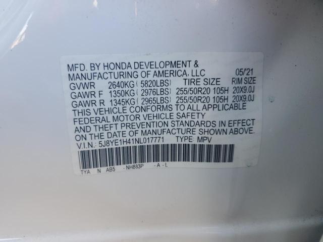 5J8YE1H41NL017771 - 2022 ACURA MDX TECHNOLOGY WHITE photo 14