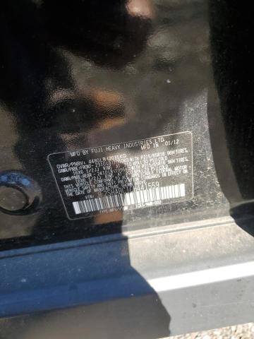 JF2SHABC1CH441559 - 2012 SUBARU FORESTER 2.5X BLACK photo 12