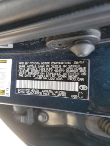 JTNB11HK1J3011005 - 2018 TOYOTA CAMRY L BLUE photo 12