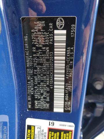 4T1DAACK3SU072013 - 2025 TOYOTA CAMRY XSE 蓝色 照片 12