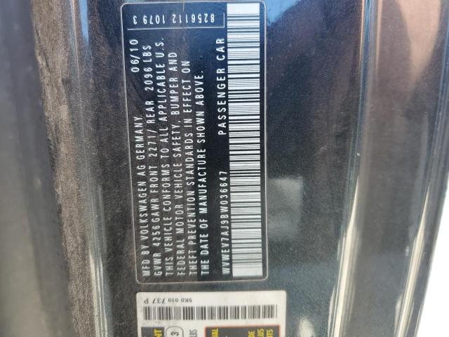 WVWEV7AJ9BW036647 - 2011 VOLKSWAGEN GTI CHARCOAL photo 13