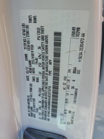 1FMCU0G98HUE07375 - 2017 FORD ESCAPE SE 白色 照片 13