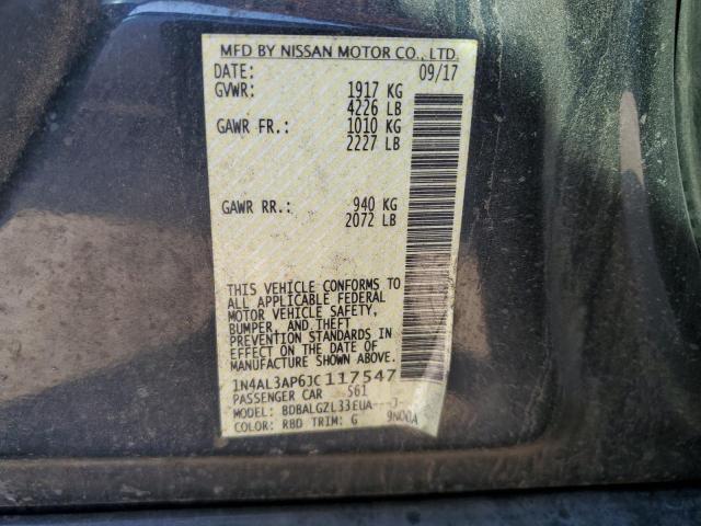 1N4AL3AP6JC117547 - 2018 NISSAN ALTIMA 2.5 黑色 照片 12