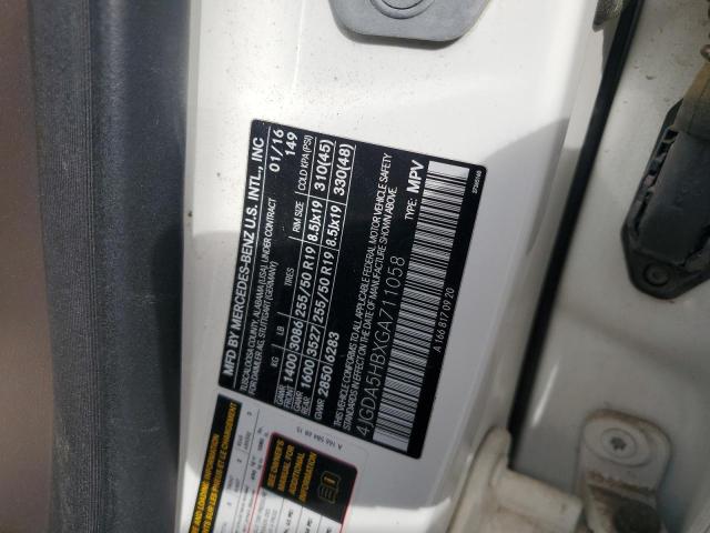 4JGDA5HBXGA711058 - 2016 MERCEDES-BENZ GLE 350 4MATIC WHITE photo 13