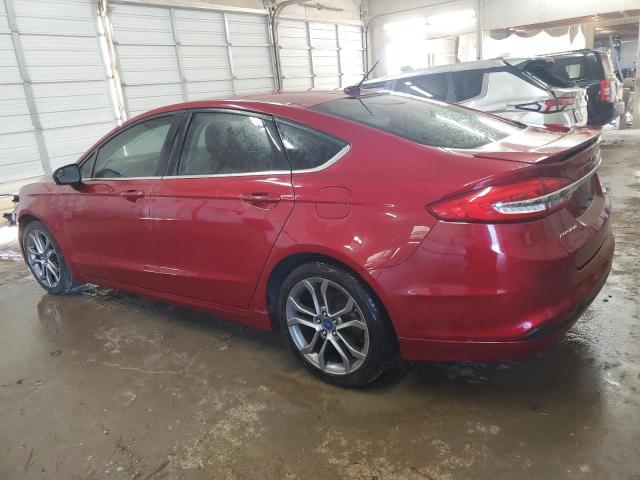 3FA6P0HD4HR184227 - 2017 FORD FUSION SE Tünd qırmızı foto 2