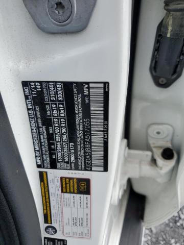 4JGDA5JB8FA517055 - 2015 MERCEDES-BENZ ML 350 WHITE photo 13