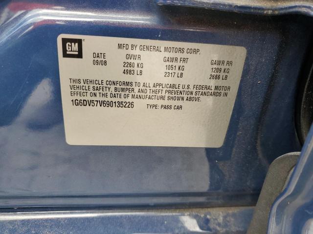 1G6DV57V690135226 - 2009 CADILLAC CTS HI FEATURE V6 BLUE photo 12