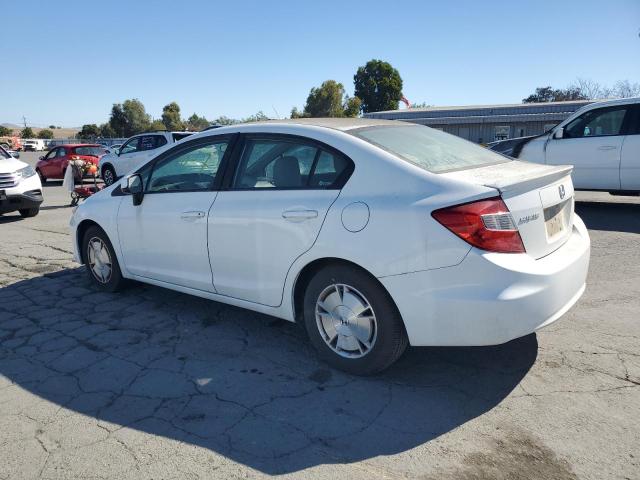 2HGFB2F60CH557357 - 2012 HONDA CIVIC HF WHITE photo 2