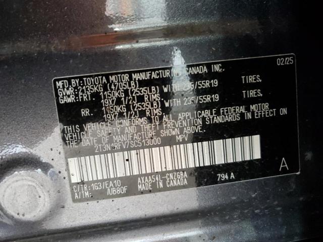 2T3N1RFV7SC513000 - 2025 TOYOTA RAV4 LIMITED Gris photo 14