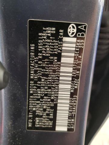 5YFBURHE0FP303778 - 2015 TOYOTA COROLLA L GRAY photo 12