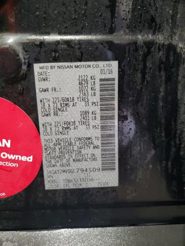 5N1AT2MV3GC794509 - 2016 NISSAN ROGUE S 黑色 照片 13