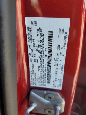 1FMCU9JXXEUB91424 - 2014 FORD ESCAPE TITANIUM წითელი ფოტო 13